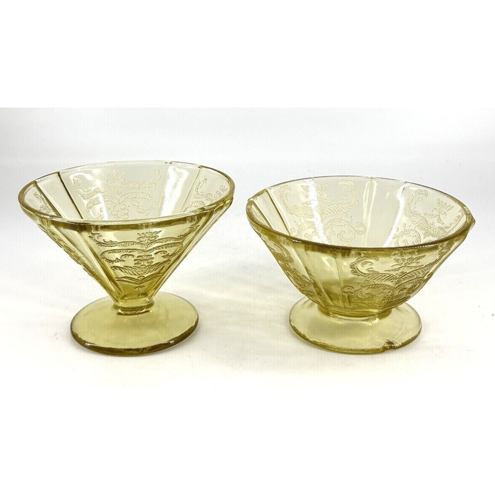Federal MADRID AMBER Depression Glass Cone Shaped FOOTED SHERBET CUP